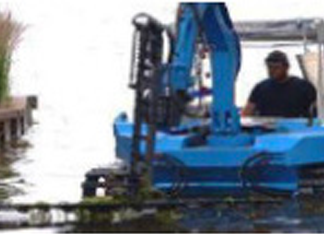 Weedooboats - amphibious aquatic harvester AmphiKing 6450-T-Cutting Bar