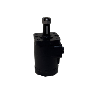 Black hydraulic motor with splined shaft