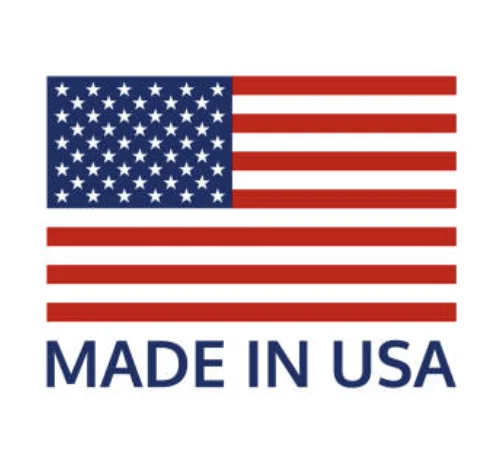 American flag with "Made in USA" label