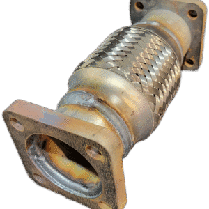 Braided stainless steel exhaust flex pipe with flanges