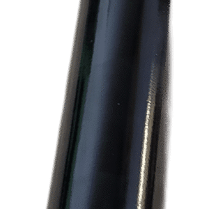 Glossy black cylindrical shock absorber