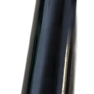 Glossy black cylindrical shock absorber