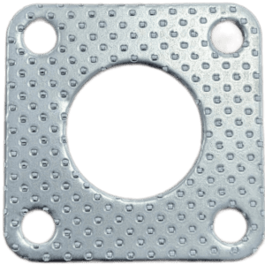 Textured metal plate with central and corner holes