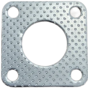Textured metal plate with central and corner holes