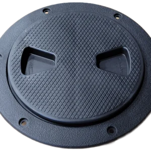 Round textured plastic access hatch cover