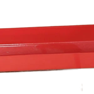 Red metal bracket with locking pin